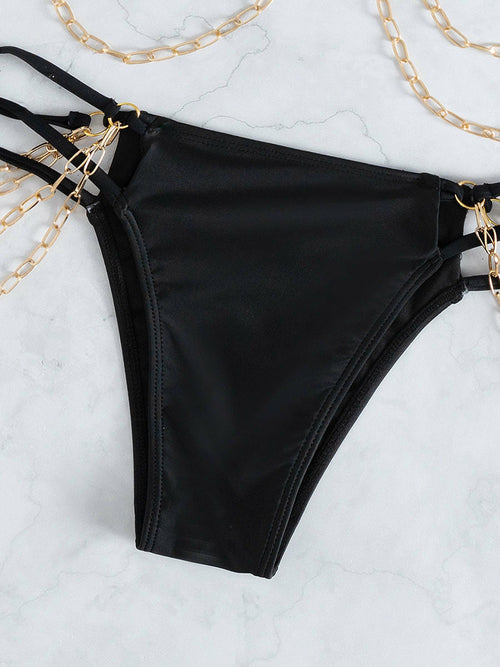 Sexy Luxury Bikinis Micro Thongs Swimsuit Bathing Suit Rings Biquinis