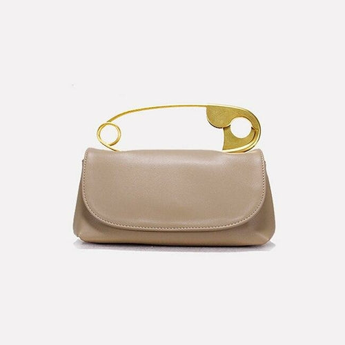 Designer Large Pin Soft Handbag Small Square Shoulder Messenger Bag