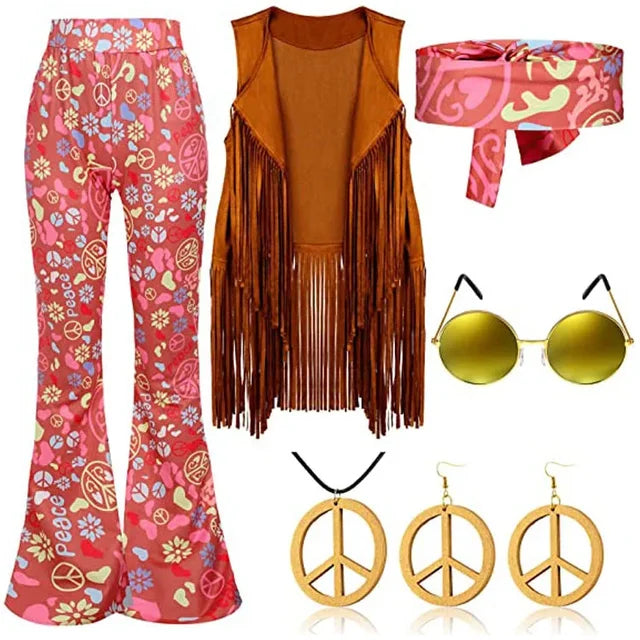 Hippie Disco 60s 70s Cosplay Costume for Women