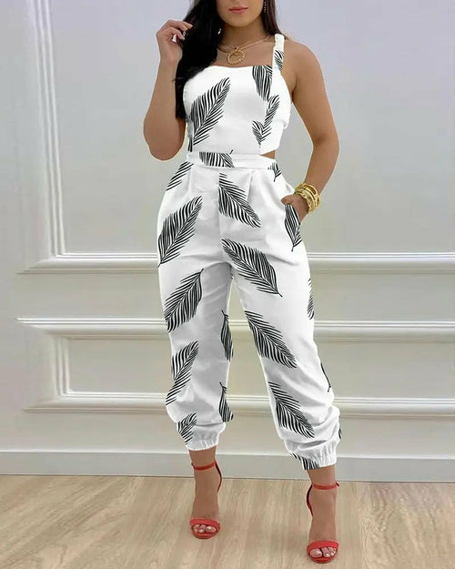 Strap Jumpsuit Sexy Backless Bow Letter Print Strapless Overalls