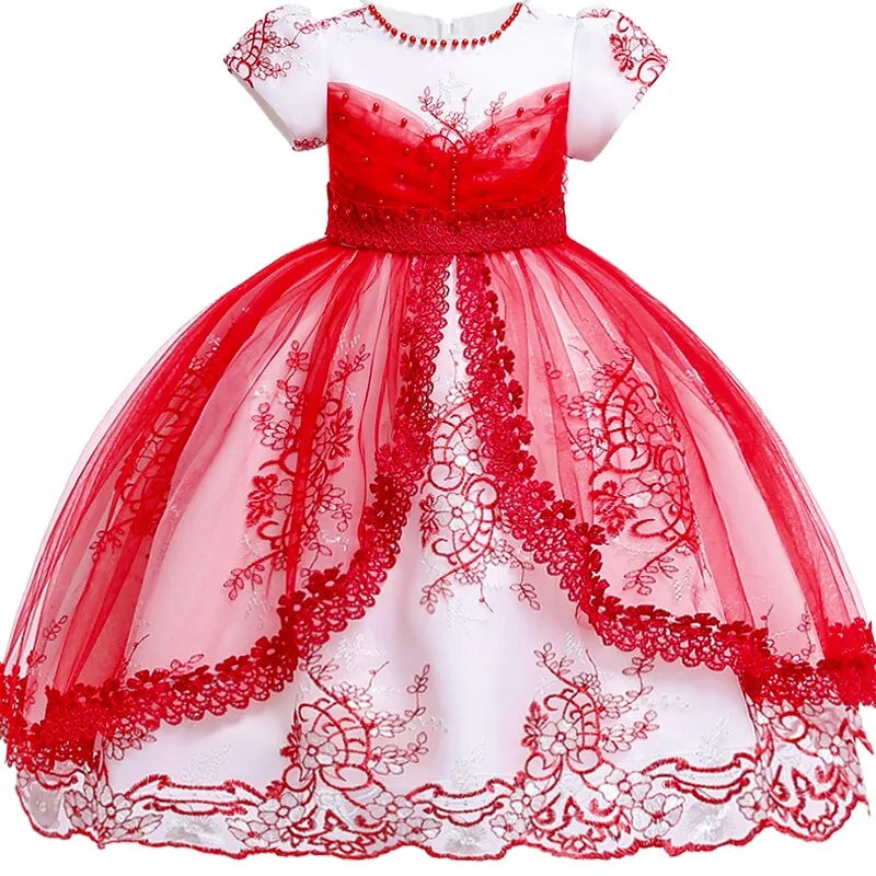 Beaded Embroidered Girls Dress