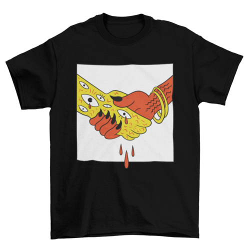 Devil Handshake T-shirt Design