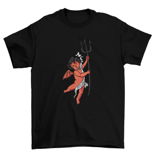 Devil smoking t-shirt design