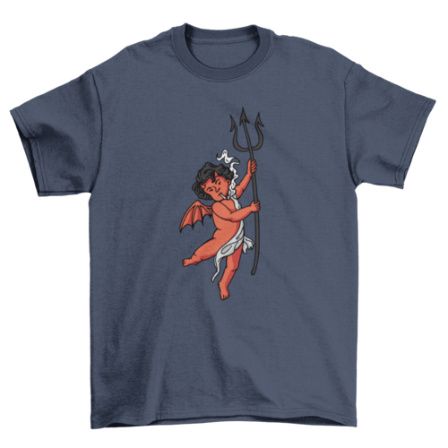 Devil smoking t-shirt design